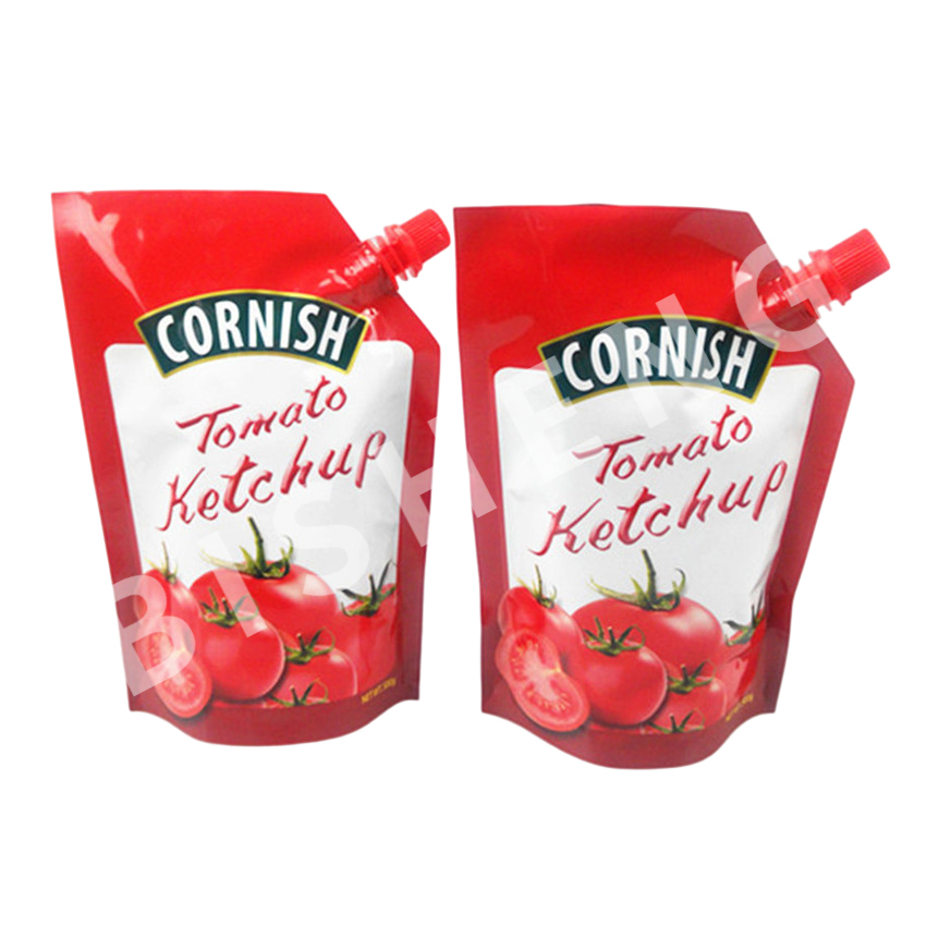 Bolsa de plástico de boquilla de succión